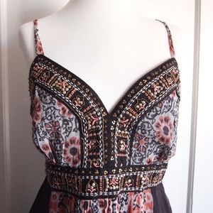 Beaded Boho Summer Slip Dress